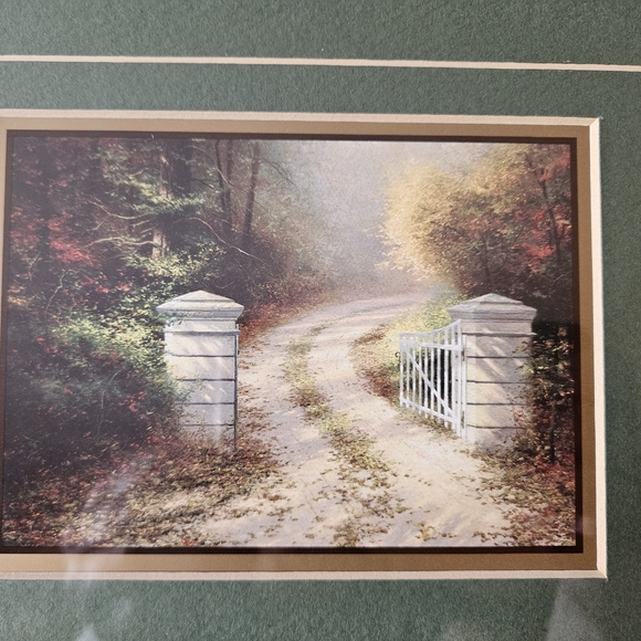 Thomas Kinkade 1998 Framed Autumn Gate & Beyond With Certificate Of Authenticity - Picture 4 of 11